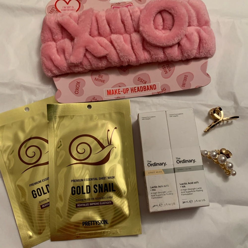 Pink Headband and Skincare gift Set